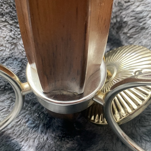 Vintage Chandelier Mid
Century Modern Wood Glass - Picture 5 of 16